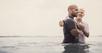Person being baptized