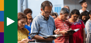 Group of people reading the Bible