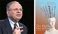 Photo and Lovett Weems and the book cover for The Right Questions for Church Leaders