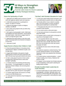 50 Ways to Strengthen Ministry with Youth cover