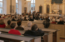 Worship service in a church