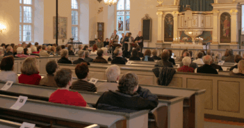 Worship service in a church