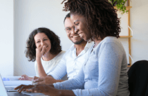 A person mentoring volunteers