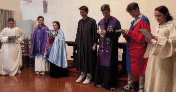 Youth from Myers Park United Methodist Church leading a worship service