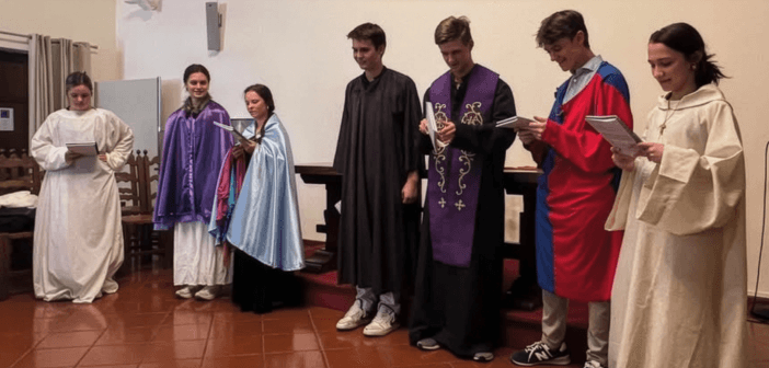 Youth from Myers Park United Methodist Church leading a worship service