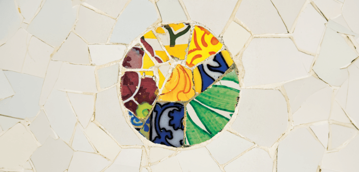 Mosaic tile image from An Aura of Hope book cover