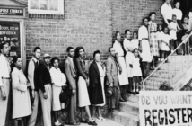 NAACP photograph showing people waiting to register to vote, 1948. Library of Congress, Prints & Photographs Division, Visual Materials from the NAACP Records