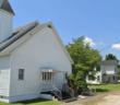 Small church on a road in a small town